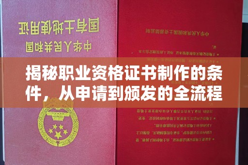 湘潭揭秘职业资格证书制作的条件，从申请到颁发的全流程解析